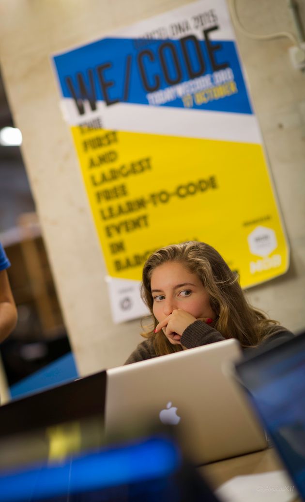 A We/Code attendee during the event