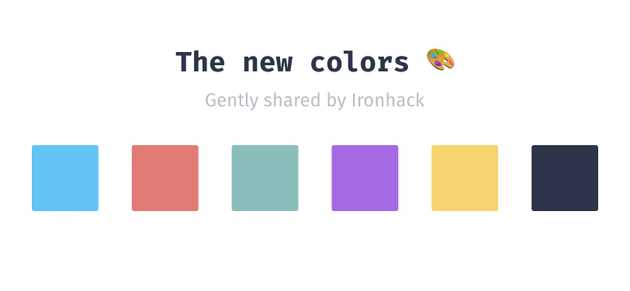 New colors and fonts